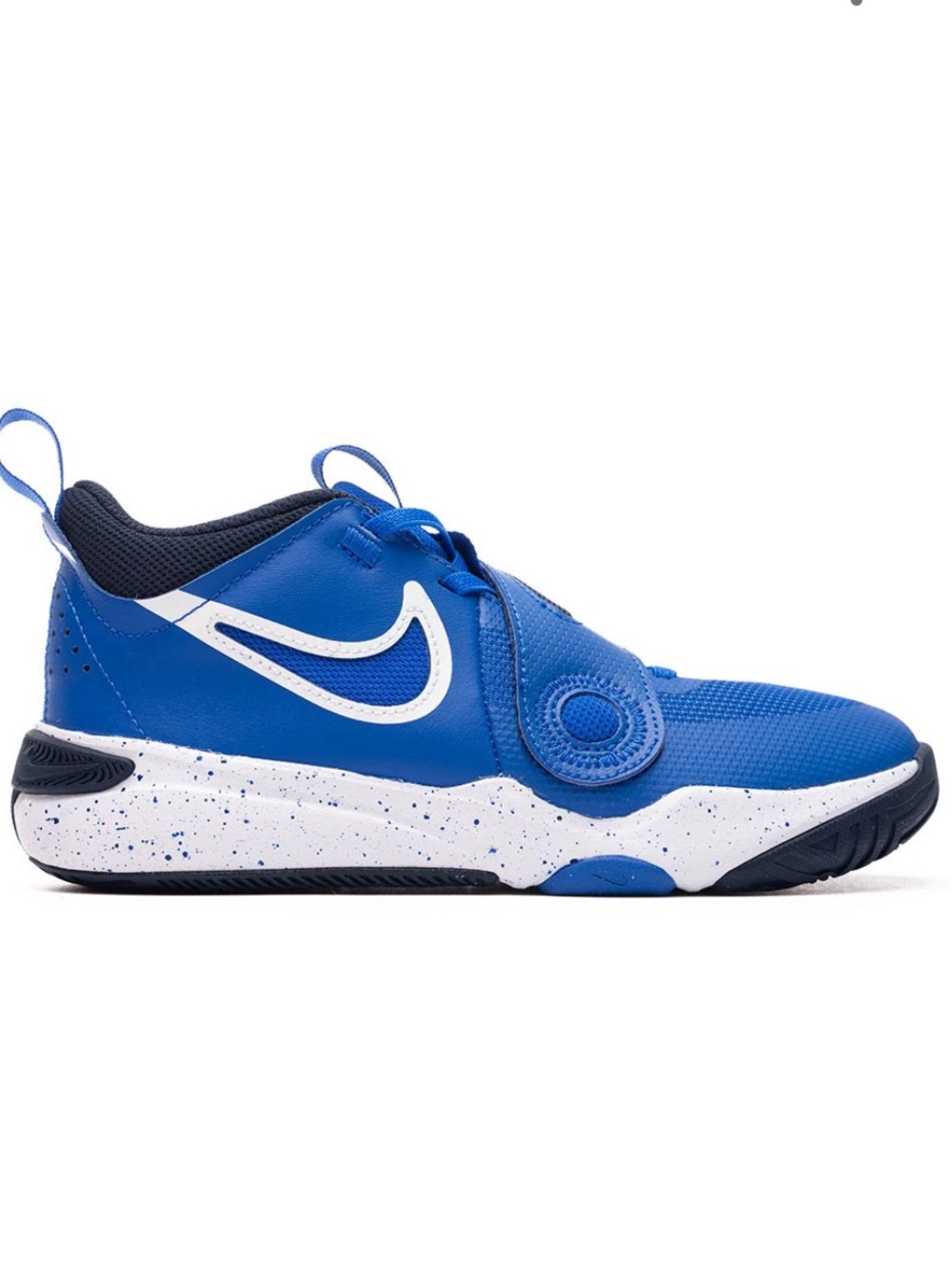 NIKE Kids Team Hustle D 11 Royal Blue Velcro Strap Boys Basketball Shoes Size 1